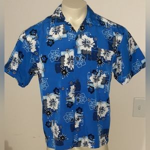 Pineapple Connection Hawaiian Floral Beach Cruise Short Sleeve Shirt Size XL